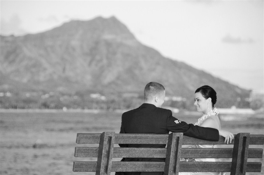 Romantic Bride and Groom